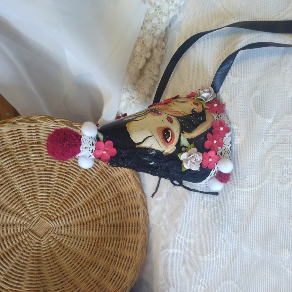 Handmade Party Hat with Ribbon